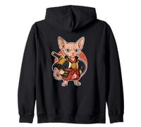 Samurai Sphynx Cat Warrior Japón Sudadera con Capucha