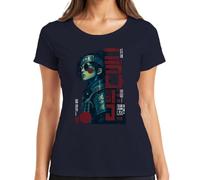 Samurai Spirit Warrior Cyberpunk Japan Y2K - Camiseta para mujer, azul marino, 3XL