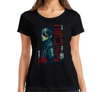 Samurai Spirit Warrior Cyberpunk Japan Y2K - Camiseta para mujer, Negro , M