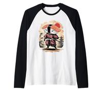 Samurai Sushi Roll Divertido Anime Japonés Vintage Ukiyo-e Arte Camiseta Manga Raglan
