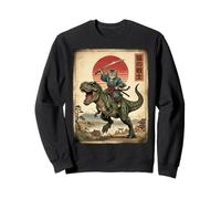Samurai T-Rex Dinosaurio Katana Japonés Sun Art Dino Japón Sudadera