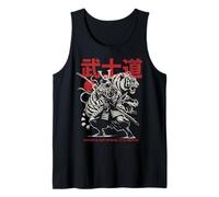 Samurai Tiger Warrior Honra Arte Kanji Japonés Camiseta sin Mangas