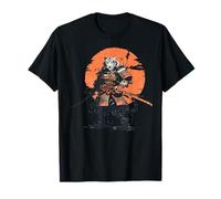 Samurai Tigre Guerrero Japonés Ukiyo-e Estilo Atardecer Camiseta