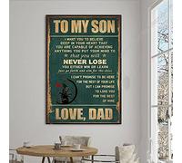 Samurai To My Son - Póster de metal de 20,3 x 30,5 cm