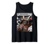 Samurai Último Día De Escuela Vacaciones De Verano Divertido Meme Selfie Camiseta sin Mangas