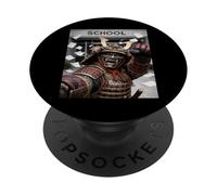 Samurai Último Día De Escuela Vacaciones De Verano Divertido Meme Selfie PopSockets PopGrip Adhesivo