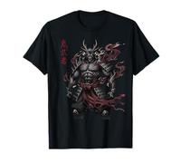 Samurai Warrior Demon Dark Fantasy Japonés Manga Camiseta