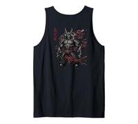 Samurai Warrior Demon Dark Fantasy Japonés Manga Camiseta sin Mangas