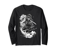 Samurai Warrior Japonés Anime Dragon Ink Art Manga Larga
