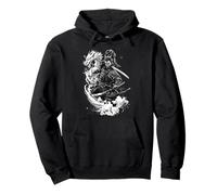 Samurai Warrior Japonés Anime Dragon Ink Art Sudadera con Capucha
