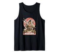 Samurai Warrior Musashi, Luchador de Espadas japonés Camiseta sin Mangas