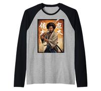 Samurai Warrior Saying Katana Strength Honor Hombres Mujeres Japón Camiseta Manga Raglan