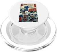 Samurai Warriors Gran Ola Japonés Ukiyo-e Katana Bushido PopSockets PopGrip para MagSafe