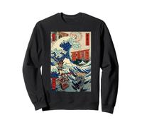 Samurai Warriors Gran Ola Japonés Ukiyo-e Katana Bushido Sudadera