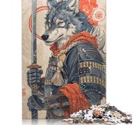 Samurai Wolf Puzzles Imposible,desafío for Adults Entretenimiento Creativo 520 Piezas Obra De Arte De Juego De para Adultos Y Niños A Partir De 12 Años 520pcs (52x38cm)