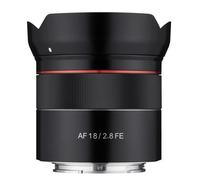 Samyang AF 18MM F2.8 FE SONY E - Objetivo de gran angular para cámaras réflex Sony Alpha (montura tipo E), con formato completo y sensor APS-C, color negro