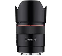 Samyang AF 75mm F1.8 Teleobjetivo Compacto de Enfoque automático para Sony FE Mount, Negro (SYIO75AF-E)