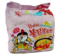 Samyang Buldak Carbo - Fideos coreanos instantáneos con sabor a pollo picante, 130 g x 5 paquetes (combo de 5) (importado)