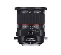 Samyang F1110909101 - Objetivo fotográfico DSLR para Micro Cuatro Tercios (Distancia Focal Fija 24mm, Apertura f/3.5-22 T/S ED AS UMC, diámetro Filtro: 82mm), Negro