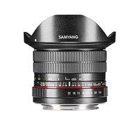 Samyang F1112109101 - Objetivo fotográfico DSLR para Micro Cuatro Tercios (Distancia Focal Fija 12mm, Apertura f/2.8-22 ED AS NCS, Ojo de Pez), Negro