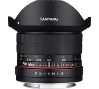 Samyang F1112110101 - Objetivo fotográfico DSLR para Fuji X (Distancia Focal Fija 12mm, Apertura f/2.8-22 ED AS NCS, Ojo de Pez), Negro