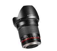 Samyang F1120409101 - Objetivo fotográfico DSLR para Sony E (Distancia Focal Fija 16mm, Apertura f/2-22 ED AS UMC CS, diámetro Filtro: 77mm), Negro