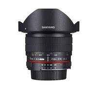 Samyang F1121904101 - Objetivo fotográfico DSLR para Pentax (Distancia Focal Fija 8mm, Apertura f/3.5-22 UMC, Ojo de Pez, CSII), Negro