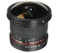 Samyang F1121906101 - Objetivo fotográfico DSLR para Sony E (Distancia Focal Fija 8mm, Apertura f/3.5-22 UMC, Ojo de Pez, CSII), Negro