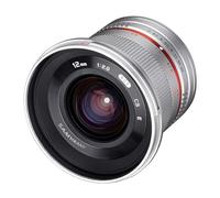 Samyang F1220510102 - Objetivo fotográfico CSC-Mirrorless para Fuji X (Distancia Focal Fija 12mm, Apertura f/2-22 NCS CS, diámetro Filtro: 67mm), Plateado
