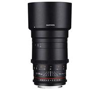 Samyang F1312201101 - Objetivo para vídeo VDSLR para Canon EF (Distancia Focal Fija 135mm, Apertura T2.2-22 ED UMC, diámetro Filtro: 77mm), Negro