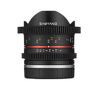 Samyang F1420308101 - Objetivo para vídeo VCSC-Mirrorless para Samsung NX (Distancia Focal Fija 8mm, Apertura T3.1-22 UMC Cine II, Ojo de pez), Negro