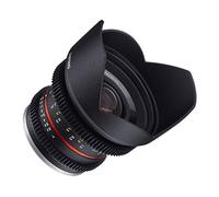 Samyang F1420510101 - Objetivo para vídeo VCSC-Mirrorless para Fuji X (Distancia Focal Fija 12mm, Apertura T2.2-22 Cine NCS CS, diámetro Filtro: 67mm), Negro