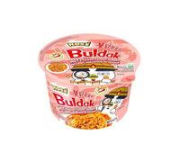 Samyang Rose Buldak Fideos Ramen Picantes Sabor Pollo, dos tamaños, k-pop, kawaii, k-drama, corea del sur (1 Unidad de Cuenco)