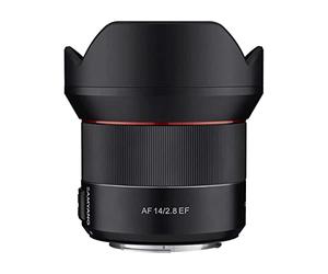 Samyang SA7051 - Objetivo de focal fija con auto focus para cámaras digitales AF 14mm F2.8 CANON EF., color negro