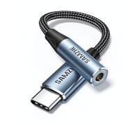 SAMZHE Adaptador de audio USB C a 3,5 mm tipo C a conector auxiliar de auriculares, 24 bits/96 kHz, cable DAC HiFi compatible con iPhone 17 16 Pro Max/16 Plus, iPad, Galaxy S25 S24 Ultra, Pixel 10