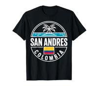 San Andrés Colombia Emblema Círculo Recuerdo de Viaje Camiseta