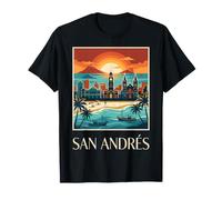 San Andrés Colombia Isla del Caribe Vintage Travel Design Camiseta