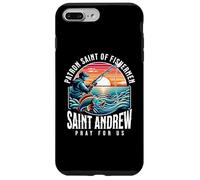 San Andrés Patrón de Caña de Pescar Pescadores Católicos Carcasa para iPhone 7 Plus/8 Plus