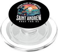 San Andrés Patrón de Caña de Pescar Pescadores Católicos PopSockets PopGrip para MagSafe
