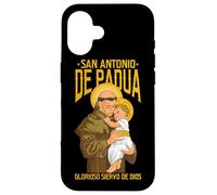 San Antonio de Padua, Glorioso Siervo de Dios. Carcasa para iPhone 16