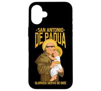San Antonio de Padua, Glorioso Siervo de Dios. Carcasa para iPhone 16 Plus