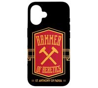 San Antonio de Padua Martillo de los Herejes Santo Católico Carcasa para iPhone 16