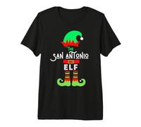 San Antonio Elf Texas TX Ugly Christmas Suéteres Hombres Mujeres Camiseta Premium