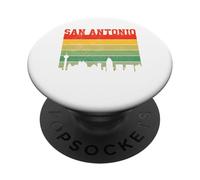 San Antonio Skyline Vintage Texas Pride Souvenir Regalo PopSockets PopGrip Adhesivo