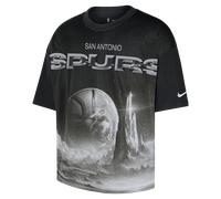 San Antonio Spurs Courtside Camiseta de corte cuadrado Nike de la NBA - Hombre - Negro XL