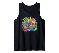 San Antonio Texas Fun Colorful Armadillo Novedad Recuerdo Camiseta sin Mangas