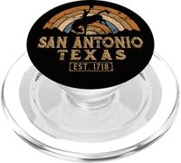 San Antonio, Texas TX Estilo Retro Rodeo Cowboy PopSockets PopGrip para MagSafe