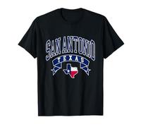 San Antonio Tipografía Atlética Vintage con Texas Mapa Camiseta