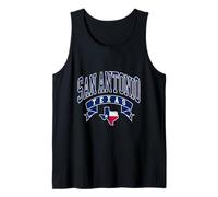 San Antonio Tipografía Atlética Vintage con Texas Mapa Camiseta sin Mangas