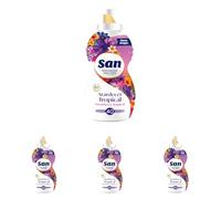 SAN Atardecer Tropical | Perfumador Líquido Concentrado Ropa Lavadora | Fragancia Duradera | 40 Lavados (Paquete de 4)